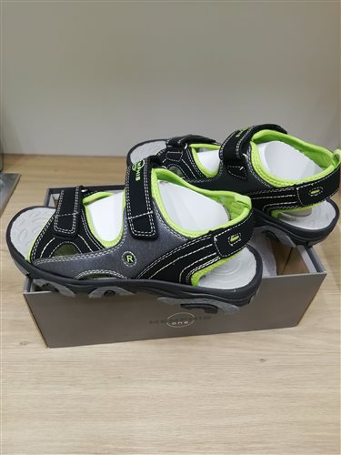 čierno-zelené sandále na suchý zips memphis one č 2