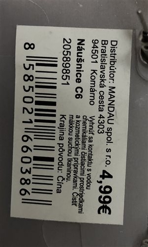 náušnice c6 rossetti zlatá farba a strieborná farba č