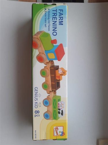 drevený vláčik bino so zvieratkami 8 ks č