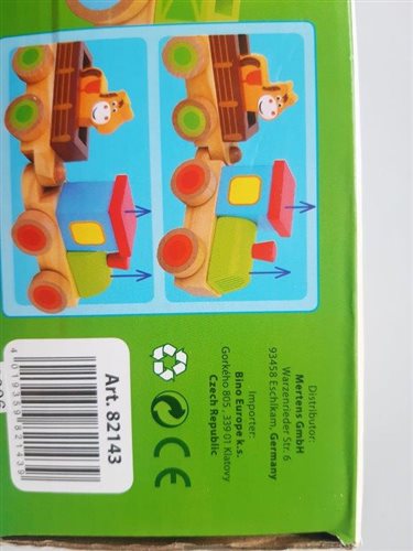 drevený vláčik bino so zvieratkami 8 ks č