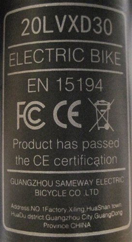 bicykel s pohonným systémom samebike, model 20lvxd30 3