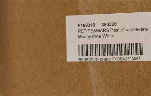 detská postieľka bez matraca moony pine white, art