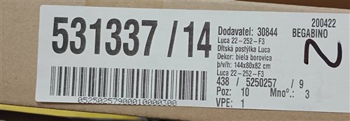 detská postieľka corner babybett, model luca c