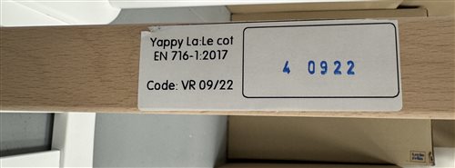 detská postieľka yappy kids® white, model yappy lale, šarža 092022 c