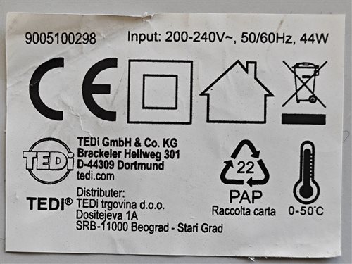 lávová lampa ted modeltyp 9005100298 a 3973500298 c 3