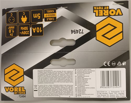 predlžovací prívod vorel, obr