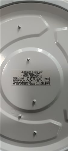 stropné svietidlo strühm, typ leon led c 12w nw, batch 0321swo c 2