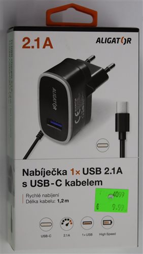 cestovná nabíjačka aligator, model cs102 c 4