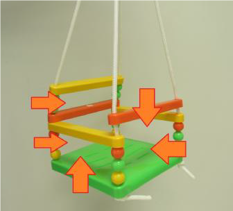 detská hojdačka obr