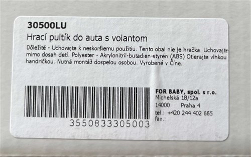 detská hračka – hrací pultík do auta obr