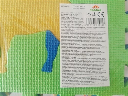 detská hračka – penové puzzle teddies 00310032 c