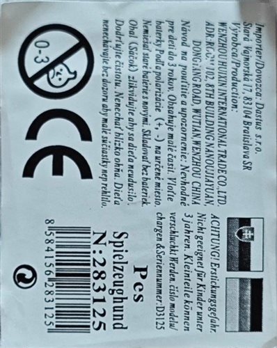 detská hračka – plyšový psík na baterky c3