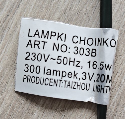 svetelný reťazec art no 303b, obr