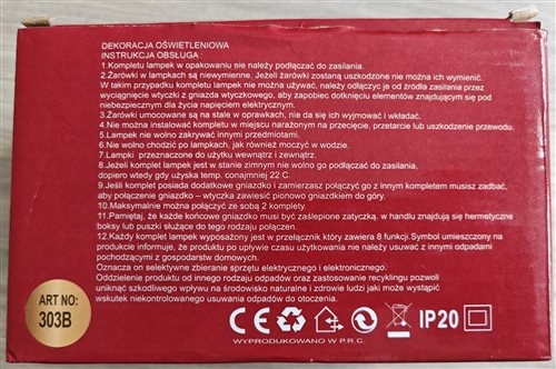 svetelný reťazec art no 303b, obr