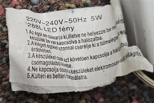 svetelný reťazec meteor, modeltyp dn-74 