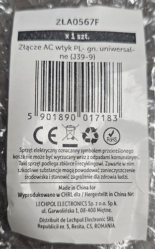 univerzálny cestovný adaptér lechpol, modeltyp zla0567f c