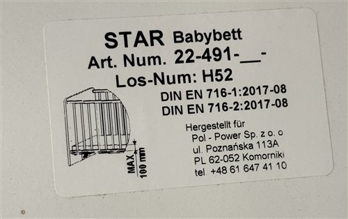 detská postieľka star, obr