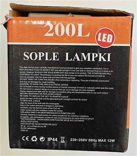 svetelný reťazec item no a864 obr