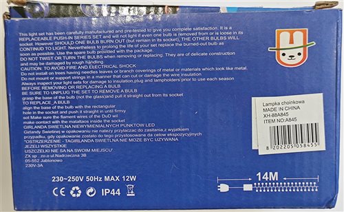 svetelný reťazec item obr