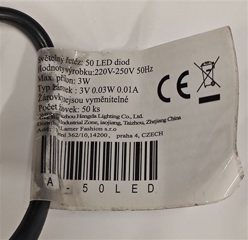 svetelný reťazec ls, modeltyp ag-50led, obr
