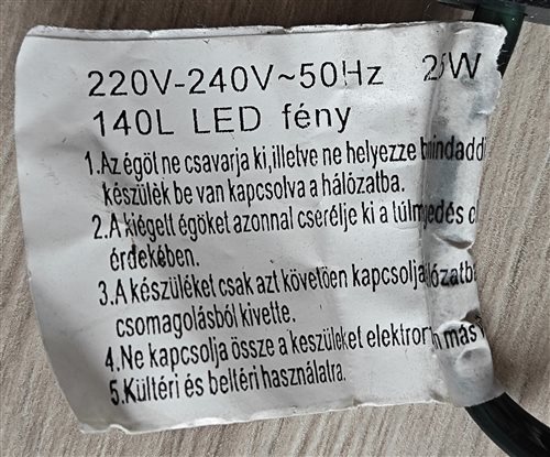 svetelný reťazec modeltyp dn-72, obr