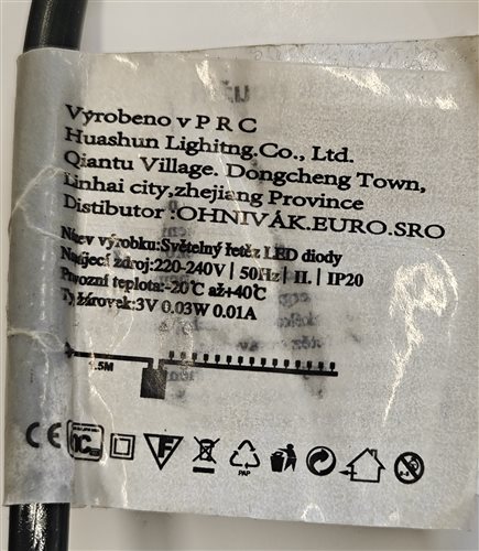 svetelný reťazec v8f50 obr